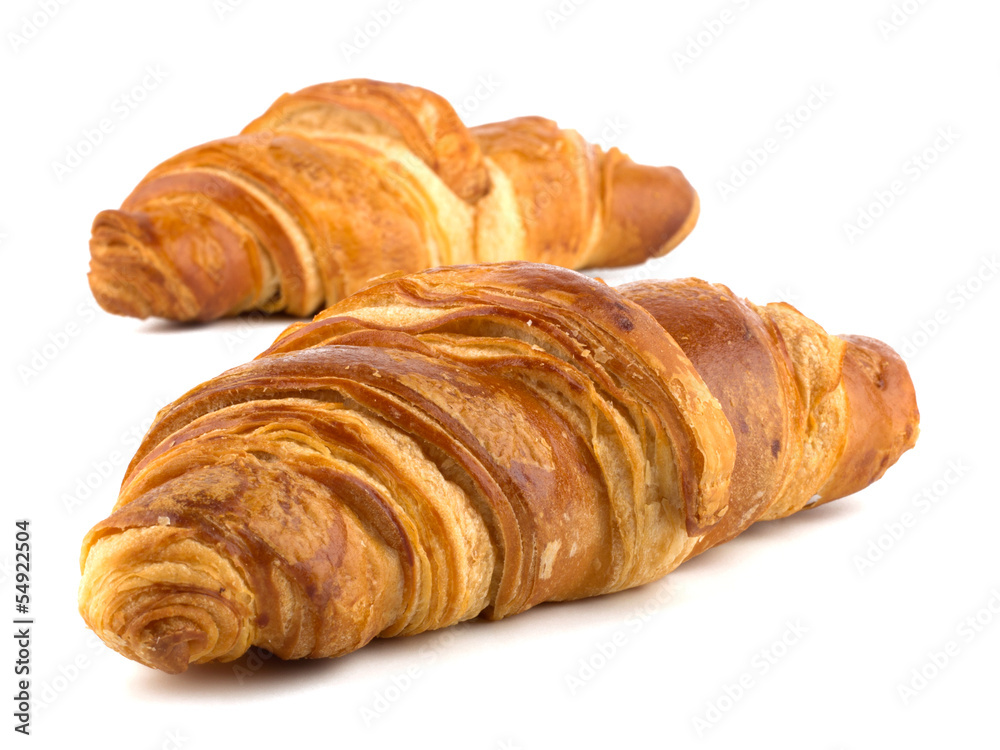 Croissant isolated on the white background Croissant isolated on the white background