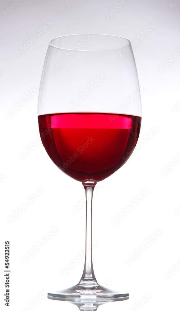 Glass of wine isolated on white Glass of wine isolated on white