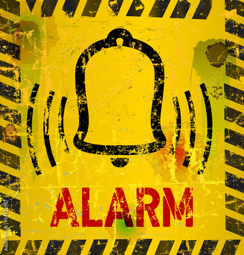 Alarm Sign, grungy style