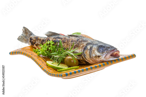 Roasted seabass