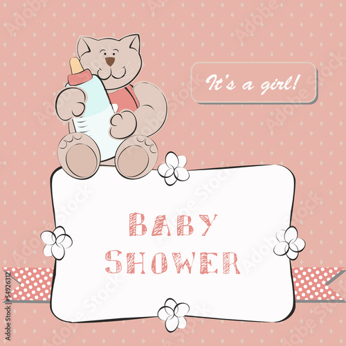 Baby Shower Invitation with Dot Background