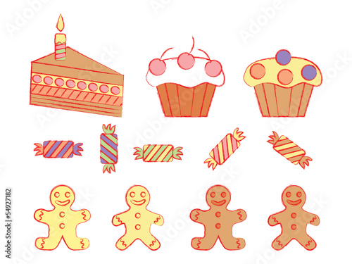 set of birthday sweetmeats