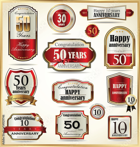 Anniversary luxury labels