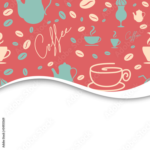 Vector Illustration of an Abstract Coffee Background