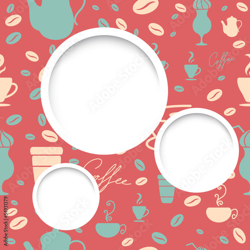 Vector Illustration of an Abstract Coffee Background