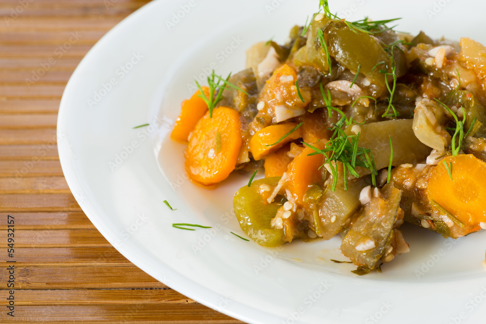 eggplant stewed with vegetables eggplant stewed with vegetables