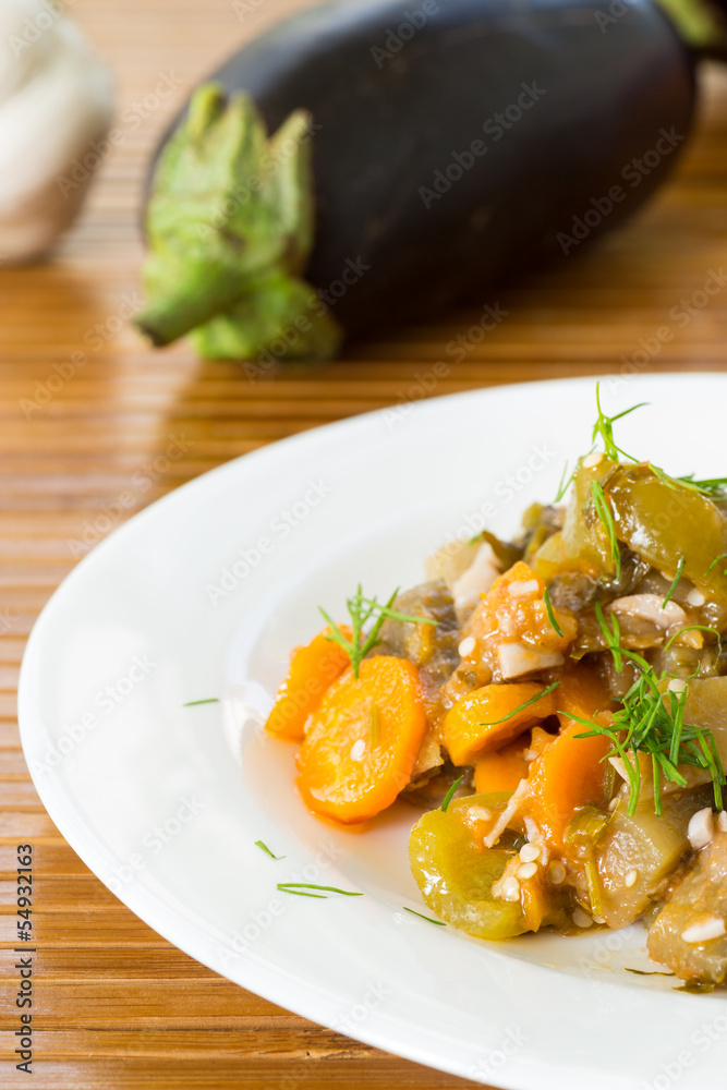 eggplant stewed with vegetables eggplant stewed with vegetables