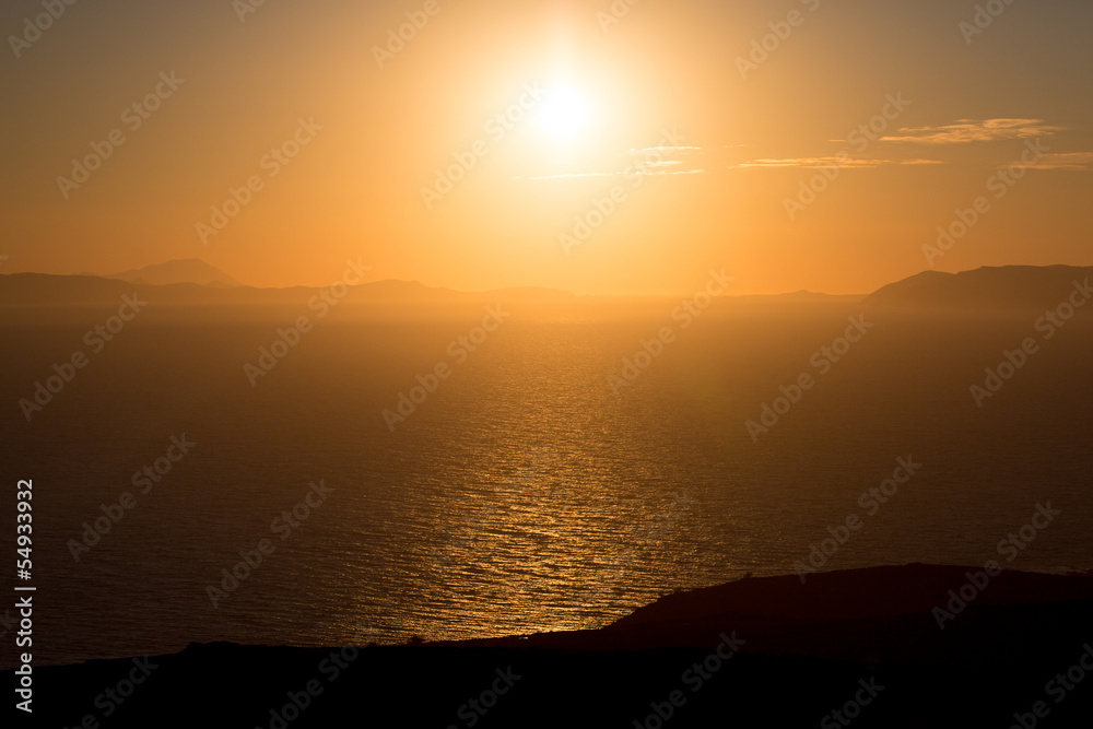 Beautiful view of the shoreline of Folegandros