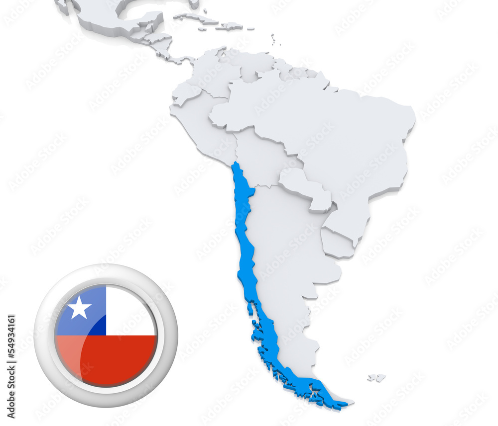 Chile On A Map Of South America Stock Illustration Adobe Stock 1000 F 54934161 A1zjhyoQA3DEy3jM0WVBCui970tVJ15j 