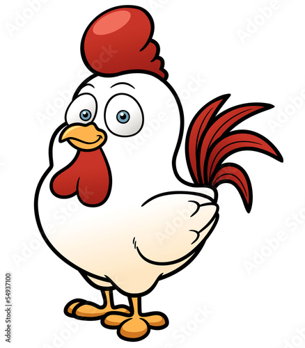 Vector illustration of cartoon chicken