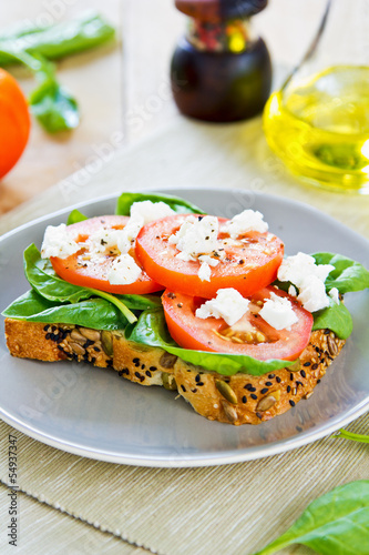 Feta and Spinach sandwich