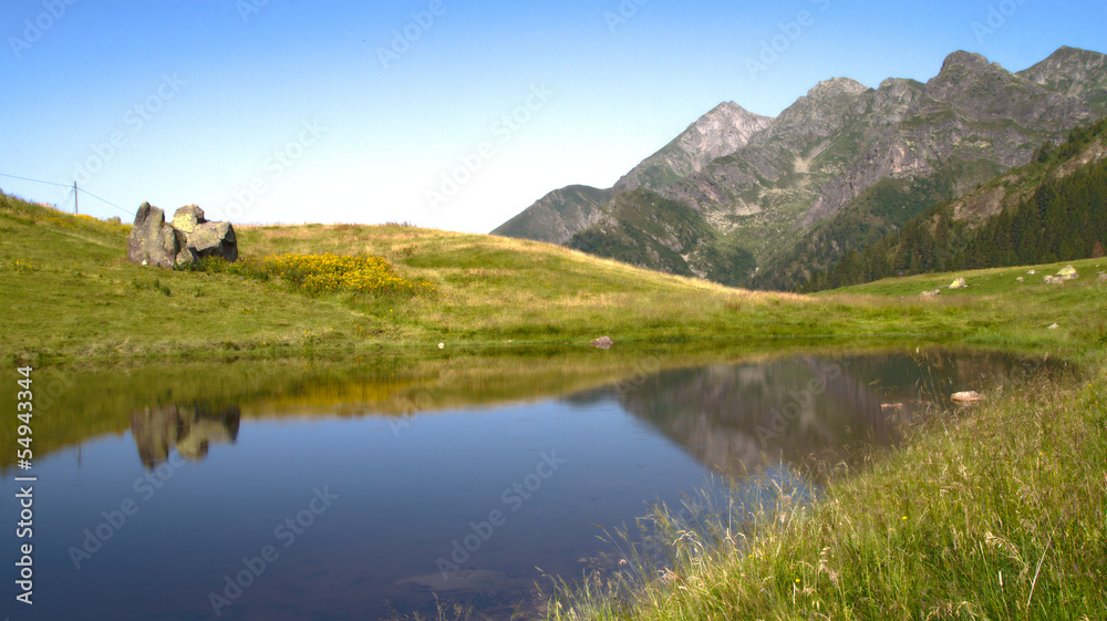 Little lake,alpine landscape