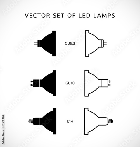 Vector set of led lapms