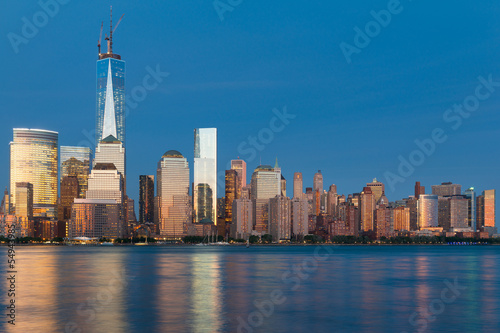Night view of Manhattan from Hudson river #54943985