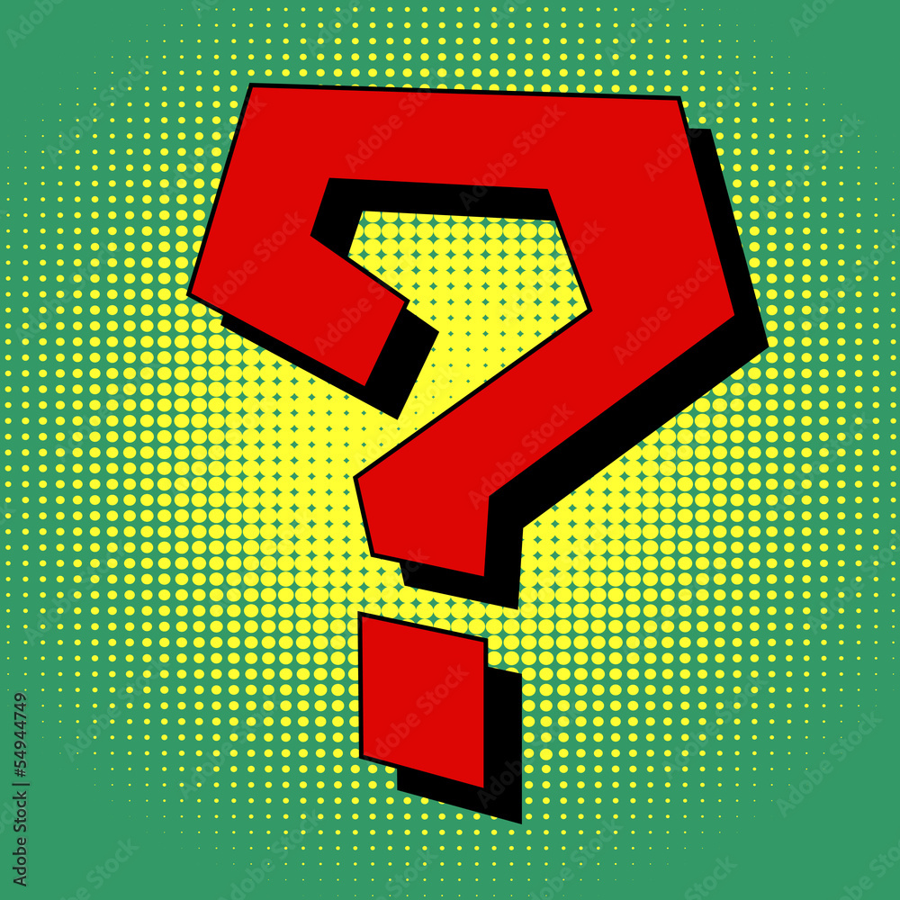 Question mark in pop art style Stock Vector Adobe Stock