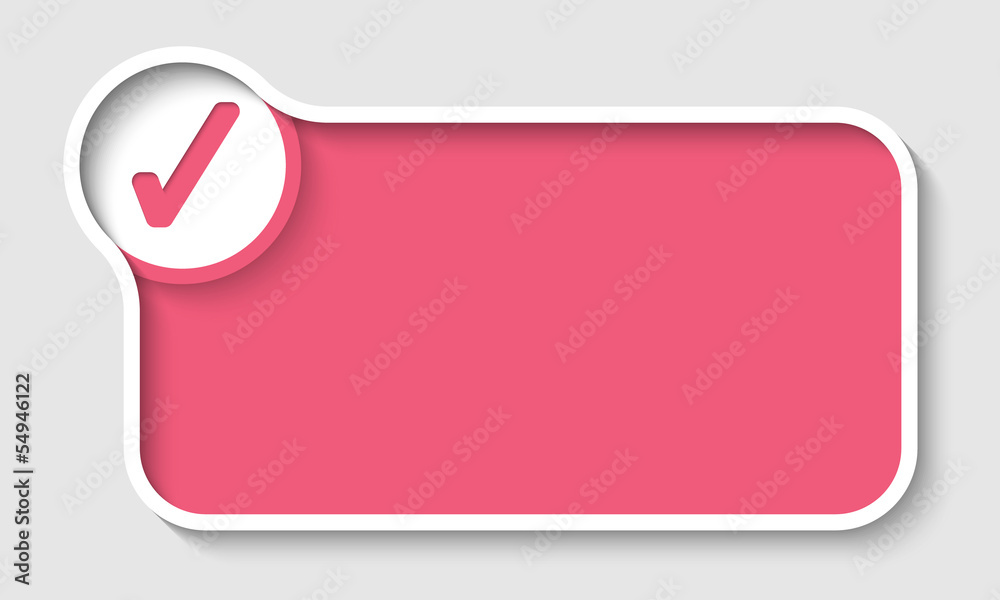 pink vector text frame and check box pink vector text frame and check box