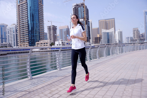 woman jogging at morning