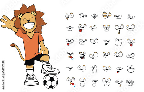 lion soccer kid cartoon set6