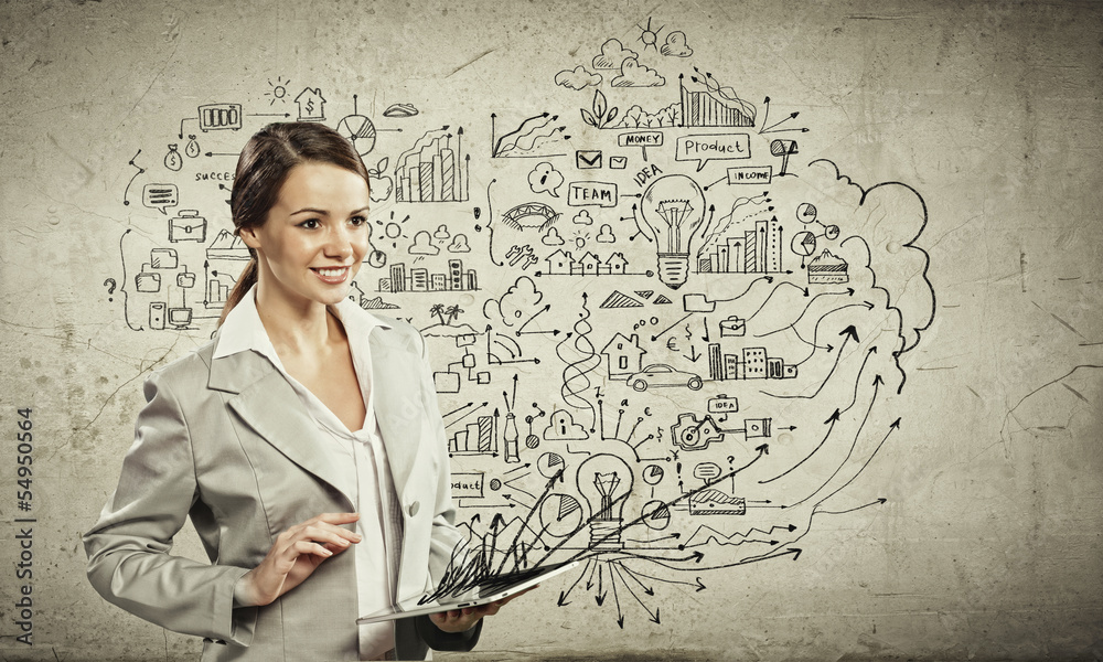 Businesswoman with ipad