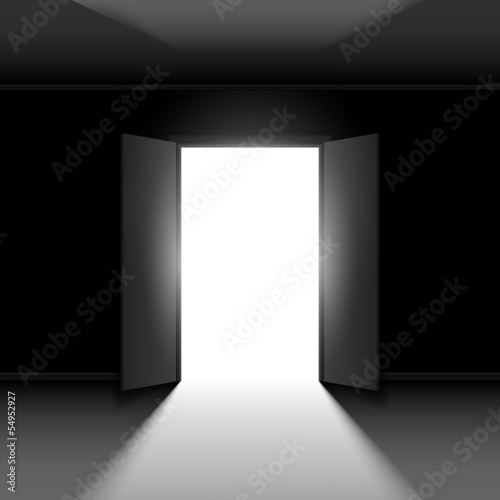 Double open door
