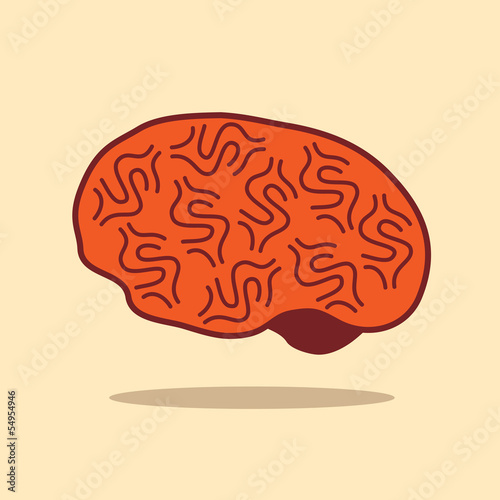 Brain with dollar sign, idea concept