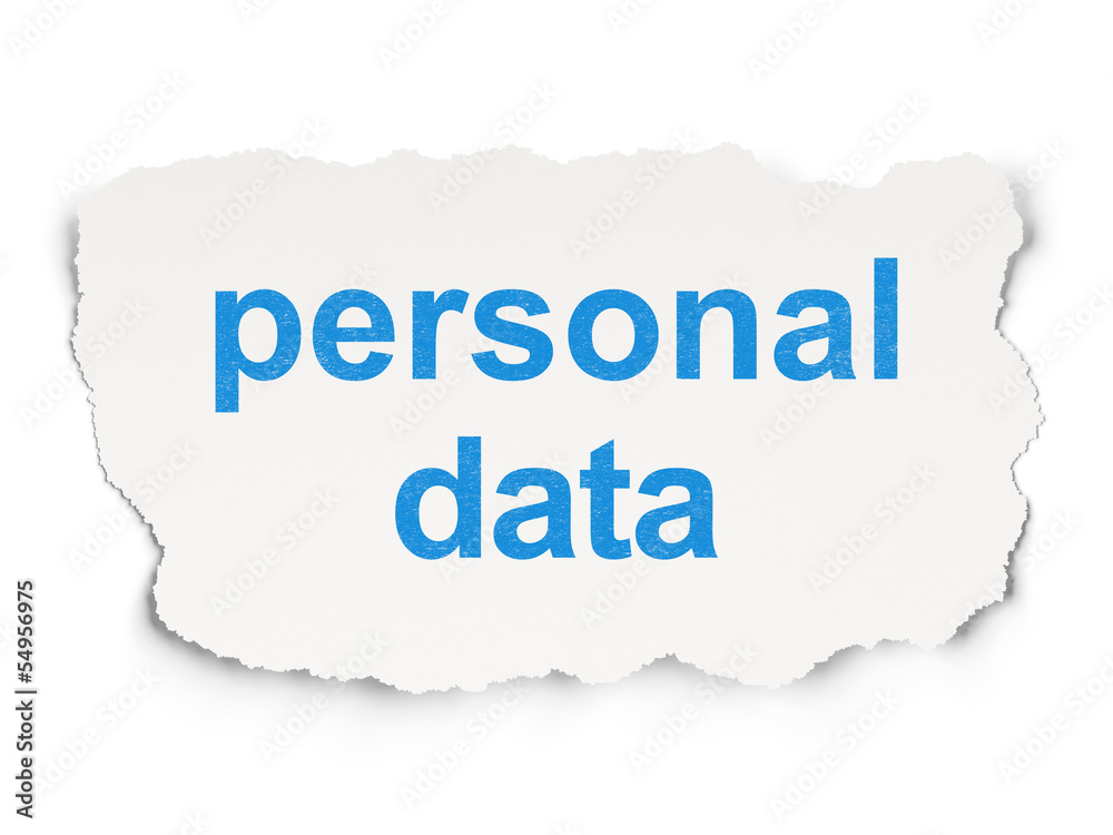 Data concept: Personal Data on Paper background Data concept: Personal Data on Paper background