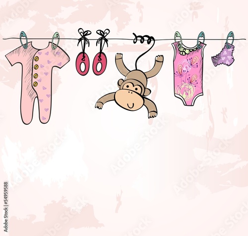 Cute scrapbook  with baby elements.