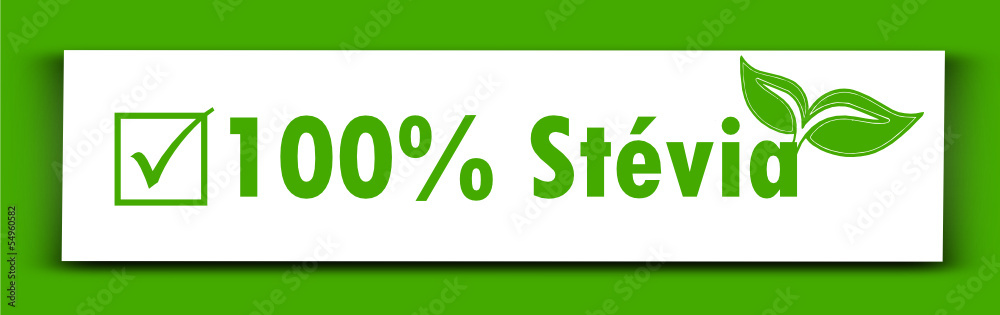 Etiquette : 100% Stévia Etiquette : 100% Stévia