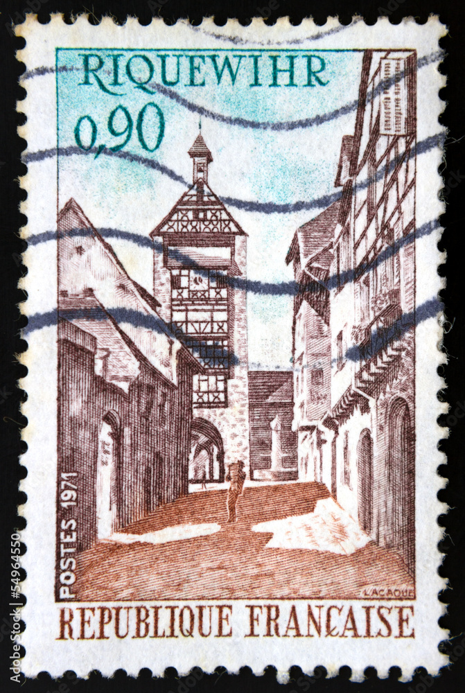 French stamp, Riquewihr 1971