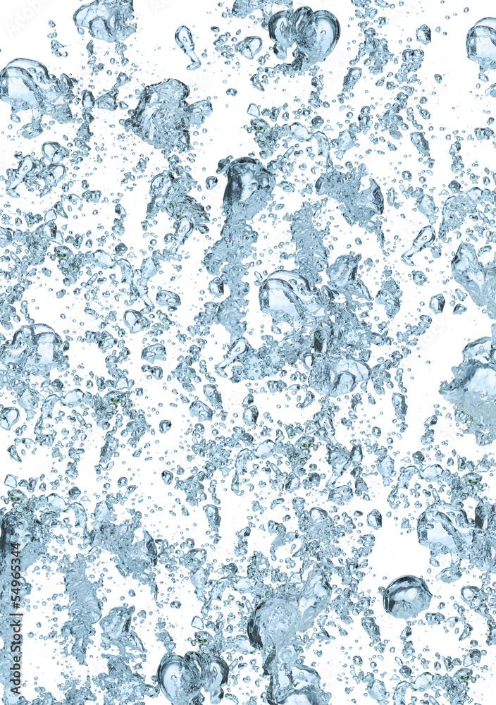 Water bubbles on white background Water bubbles on white background