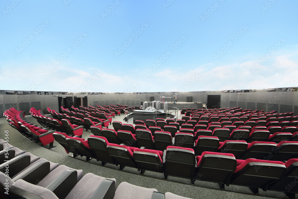 Naklejka premium Auditorium and projector in Planetarium