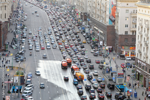 Traffic jam on Tverskaya st. © Pavel Losevsky