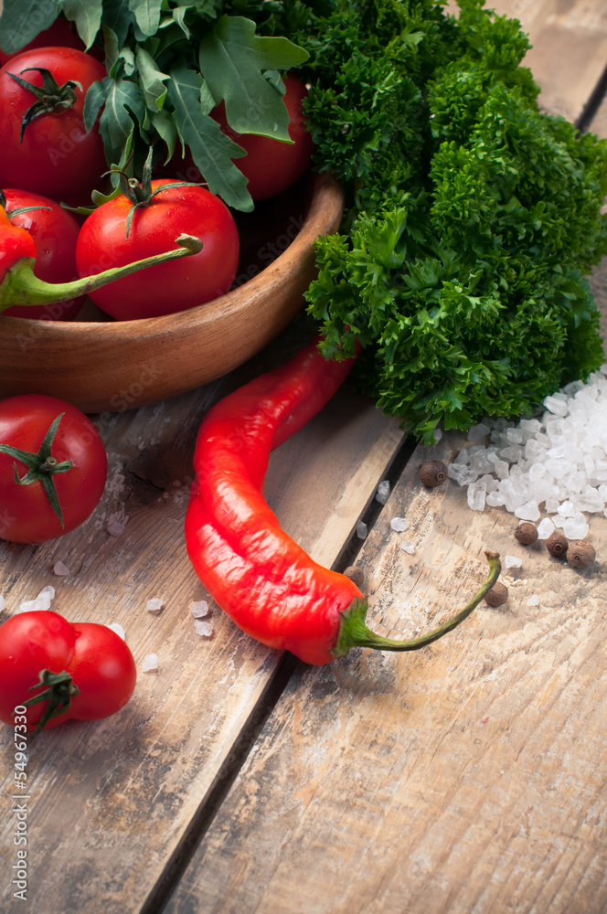 Bright summer vegetables Bright summer vegetables