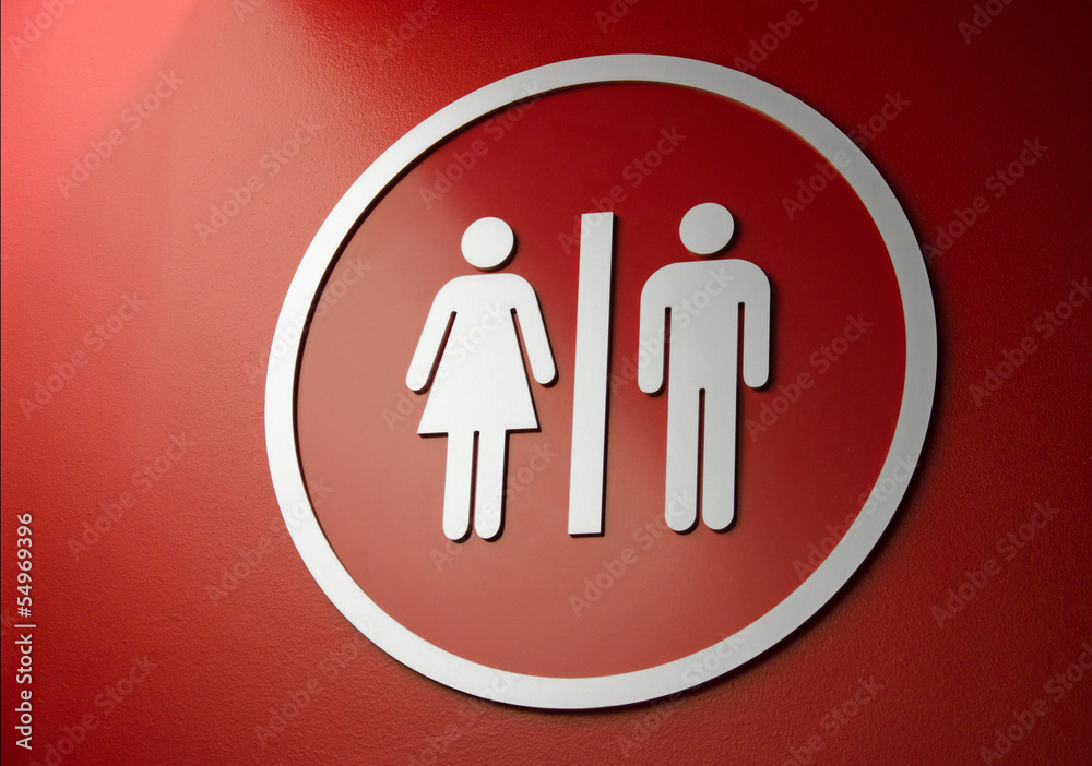 Toilettenschild Mann Frau Trennung Beziehungsprobleme