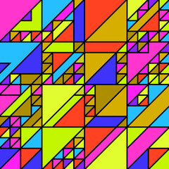 Crédence de cuisine Zigzag Arrière-plan rétro abstrait coloré  © miloje