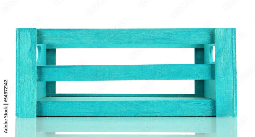 Color wooden crate, isolated on white Color wooden crate, isolated on white