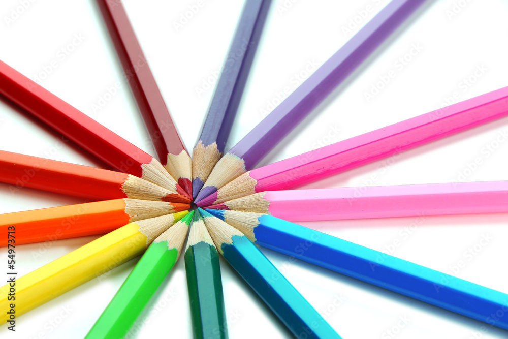 Colour pencils isolated on white Colour pencils isolated on white