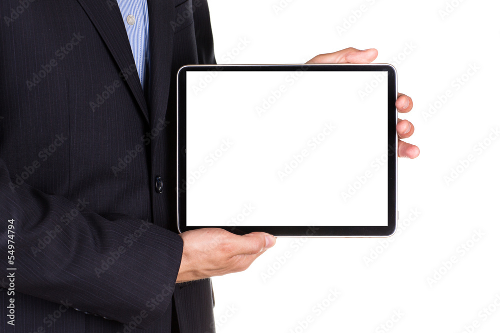 Young businessman's hands with tablet pc Young businessman's hands with tablet pc