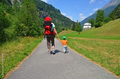 Wanderung Vater und Kind