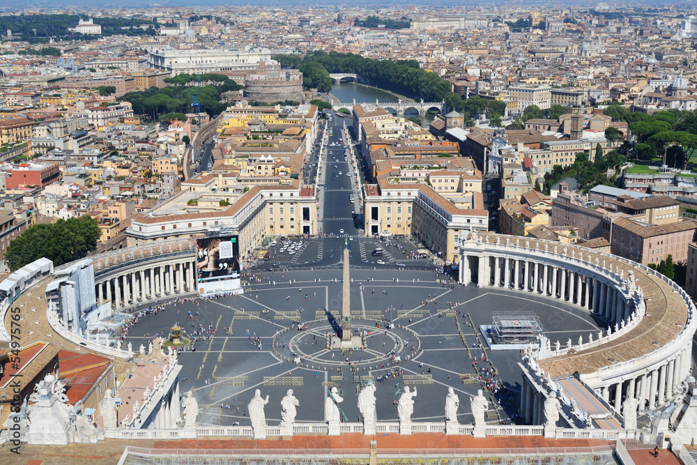 Saint Peter's Square in Vatican, Italy