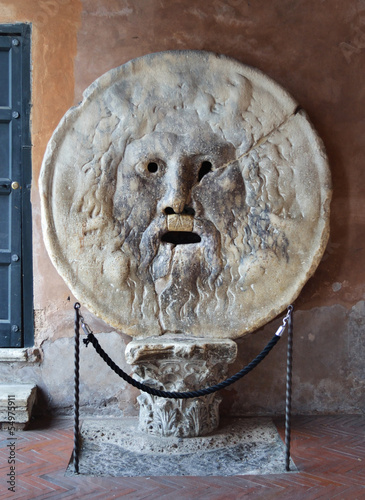 The Mouth of Truth. Church of Santa Maria in Cosmedin in Rome. photo