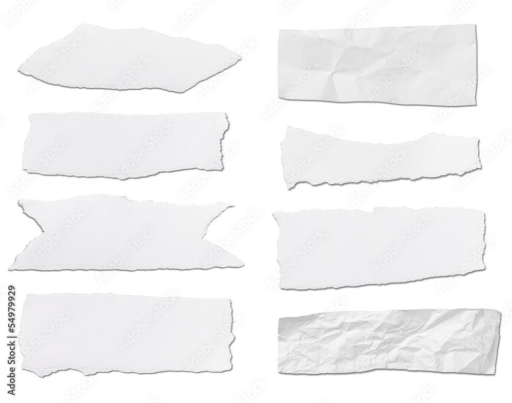 white paper ripped message background