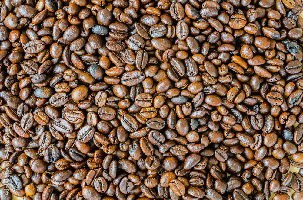 Close up coffee beans