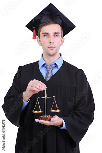 Young graduate lawyer isola...