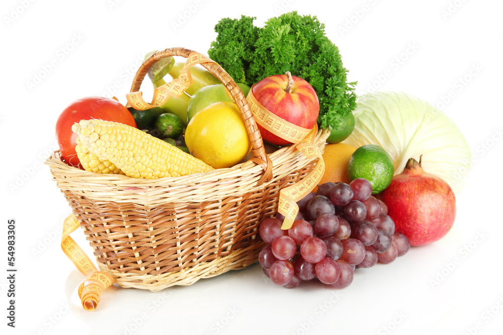 Fresh vegetables isolated on white Fresh vegetables isolated on white