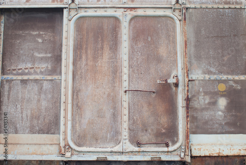 Very old iron door with rusty details © rakijung