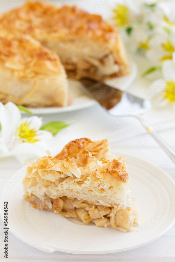 Apple pie of phyllo dough.