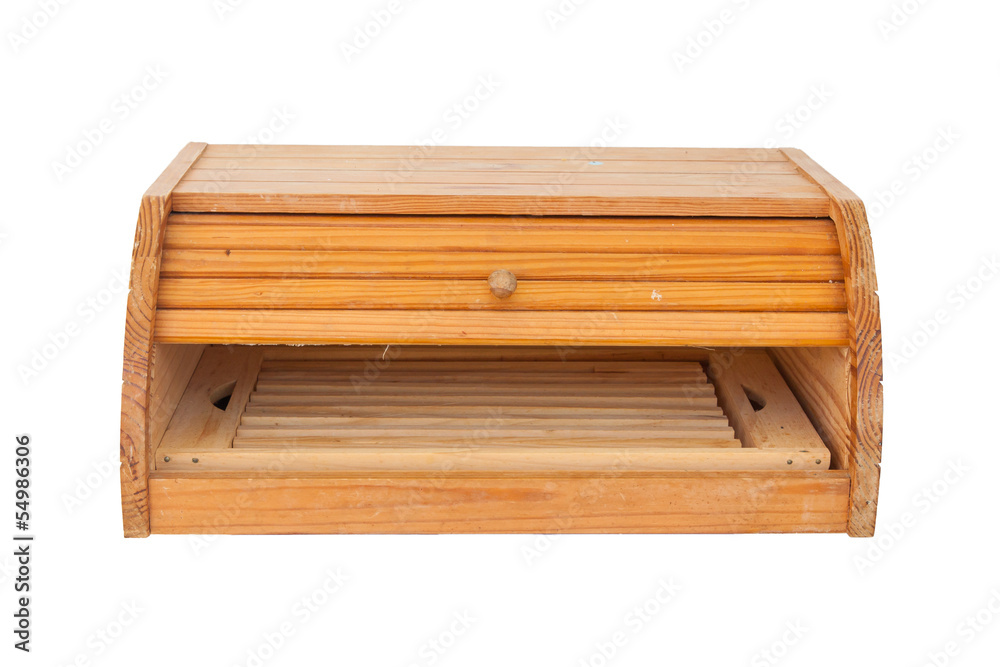 Old used dirty wooden bread box Old used dirty wooden bread box