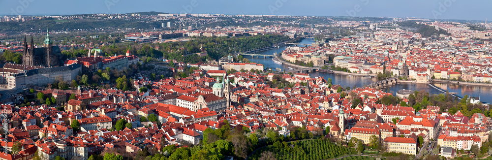Panorama of Prague.
