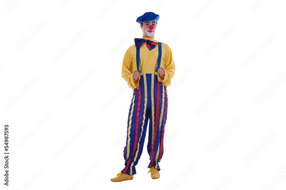 Clown isolated on white background